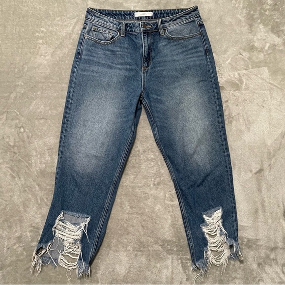 Hidden Distressed Cut Off Hem Jeans Size 31 - Picture 1 of 10